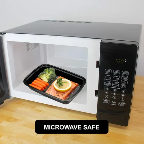 Vista 7 de Freshware - Contenedores de preparación de comida [15 unidades] con 1 compartimento para almacenar comida, con tapas, caja Bento, libre de bisfenol