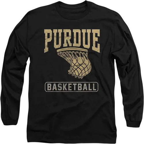 Vista 2 de Purdue University Camiseta oficial de baloncesto unisex de manga larga para adultos