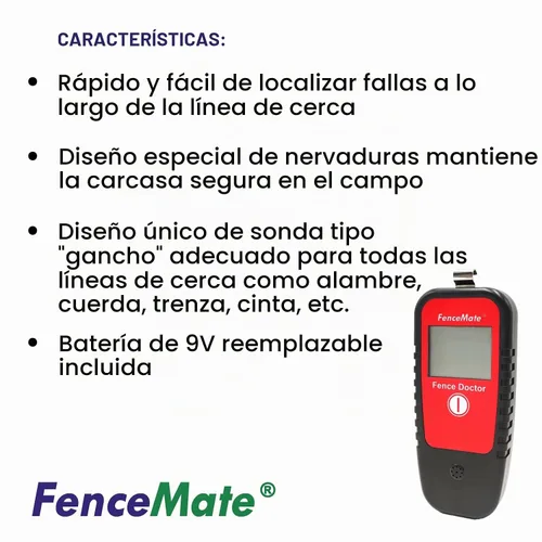 Vista 2 de FenceMate Probador de valla digital Finder para valla Volt hasta 19,9 kV