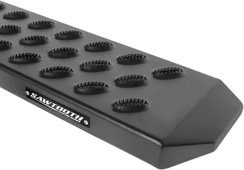 Vista 2 de Raptor Series Estribos Pasos 6.5in Ancho Sawtooth Grip Aluminio Negro Parte 2103-0344BT