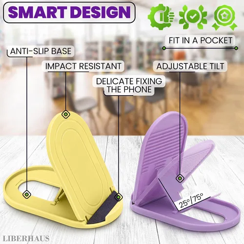 Vista 4 de LIBERHAUS Soporte plegable para teléfono celular de 12 piezas