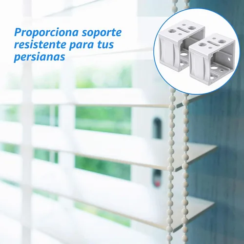 Vista 4 de Jetec 2 piezas de 1 pulgada Mini soportes de persiana de plástico blanco perfil caja montaje ventana persianas barandilla soporte reemplazo