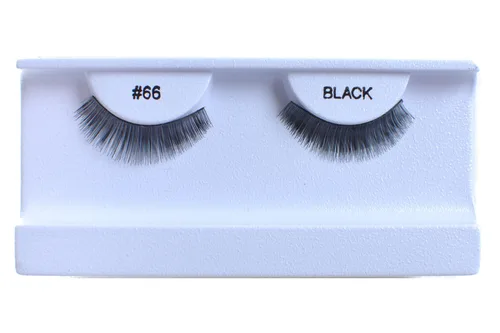 Vista 4 de 10 pares de pestañas postizas 100% cabello humano, negro natural #1