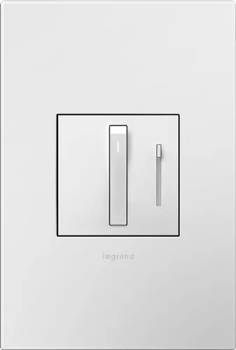 Vista 5 de Legrand Adorne Whisper Tru-Interruptor universal de atenuación, 700 W (incandescente, halógeno, MLV, fluorescente, ELV, CFL, LED)