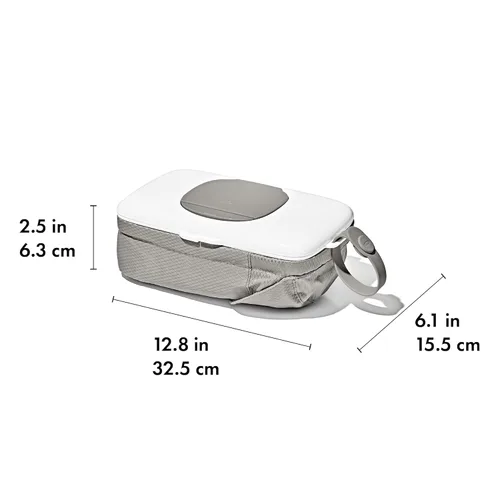 Vista 7 de Dispensador de Toallitas OXO Tot On-The-Go con Bolso para Pañales, Gris
