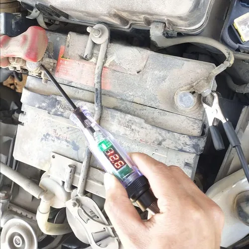 Vista 3 de Probador de circuito de voltaje de camión de coche de 6 V 12 V 24 V DC pantalla digital sonda larga pluma bombilla herramientas de diagnóstico