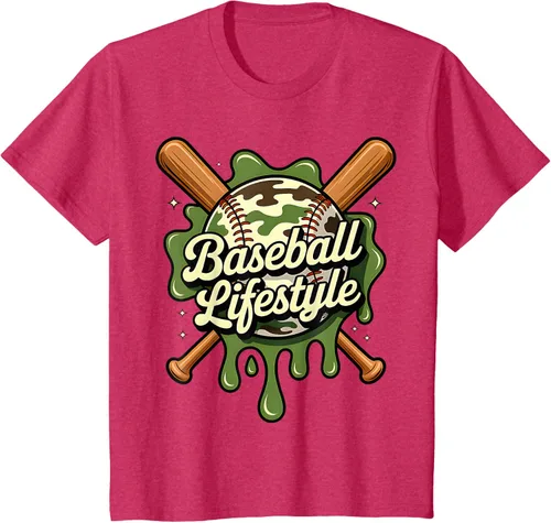 Vista 53 de Baseball Life Style 101 Apparel Youth Drip Baseball Boys Kid Camiseta