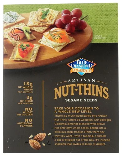 Vista 4 de Blue Diamond Nut-Thins Artisan Nut-Thins, semillas de sésamo 4.25 onzas (paquete de 1)