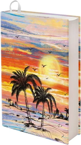 Vista 10 de DISNIMO Beach Sunrise - Funda elástica para libros de texto de tapa dura, lavable, reutilizable, protector de libros para adultos, mujeres, hombres