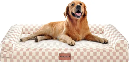 Vista 129 de NANUYA - Cama ortopédica para perros de tamaño mediano/grande, lavable: Camas con almohada para perros de tamaño mediano/grande, sofá de espuma