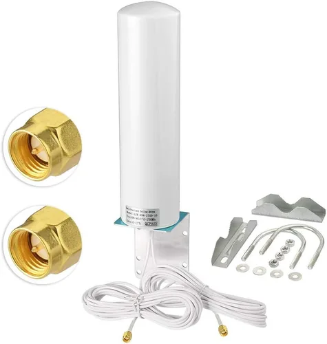 Vista 7 de Superbat Reemplazo de antena SMA 4G LTE para enrutador de cámara de rastreo Antena de montaje en pared al aire libre para receptor extendido Muddy