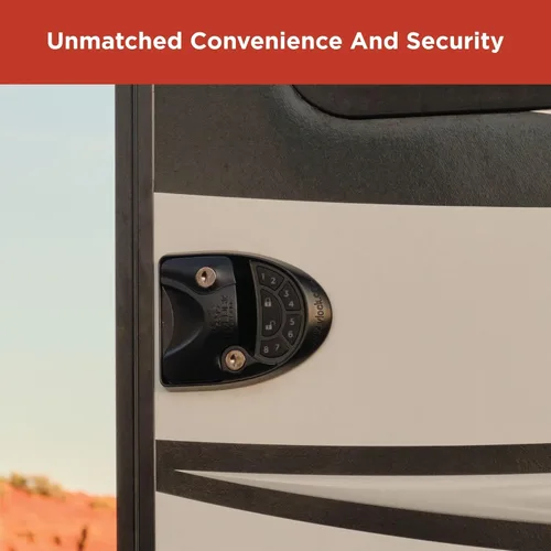 Vista 5 de RVLOCK V4 Cerradura de puerta de caravana de metal premium con teclado y control remoto, reemplazo de cerradura de puerta de caravana sin llave