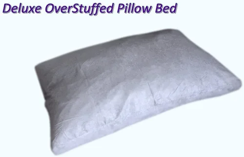 Vista 2 de eConsumersUSA - Almohada ortopédica de microgamuza gris de 37 x 27 pulgadas para perro, rellena con espuma viscoelástica triturada de alta calidad