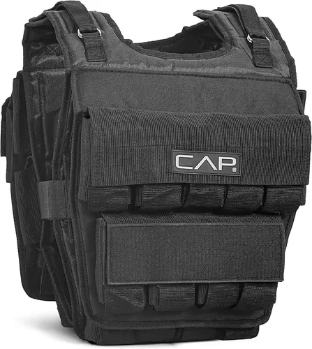 Vista 13 de CAP - Chaleco con peso ajustable de 20 a 150 libras para entrenamiento de fuerza, correr y entrenamientos, chaleco de peso para hombres y mujeres