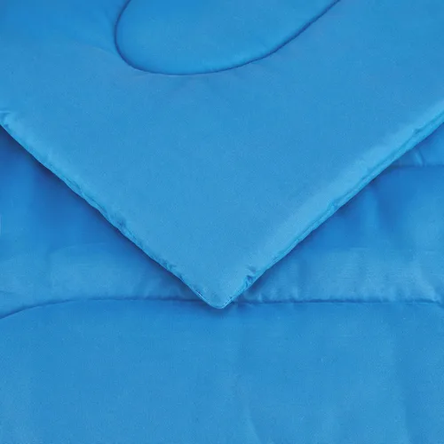 Vista 5 de Amazon Basics Juego de ropa de cama de microfibra de 5 piezas Bed-in-a-Bag para niños, individual, azul, sólido