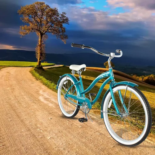 Vista 7 de MICARGI Frenos retro de 26" para bicicleta de playa Cruiser para mujer