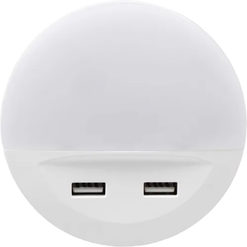 Vista 3 de LEDVANCE Sylvania - Luz nocturna LED con puertos USB duales, 22 años, del atardecer al amanecer, acabado esmerilado, 3000 K, blanco cálido Blanco