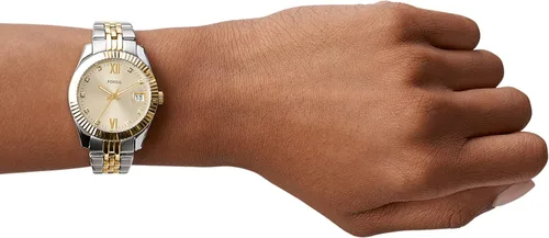 Vista 4 de Fossil Scarlette - Reloj de cuarzo de acero inoxidable para mujer