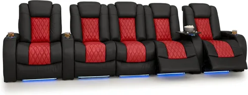 Vista 52 de Seatcraft Asiento de cine en casa Diamante Marrón Reclinable Individual