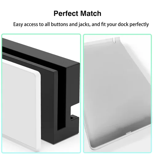 Vista 4 de TIKOdirect Custom Faceplate Cover for Nintendo Switch Charging Dock, Hard PC Slim Shell Anti-Scratch No Screwdriver Installation for Switch Dock