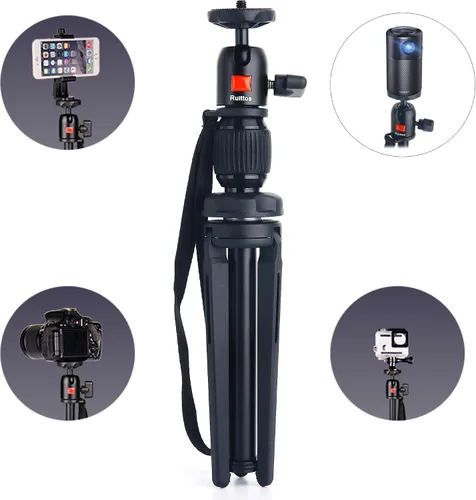 Vista 3 de Soporte de trípode compatible con Anker Nebula Capsule Series, mini trípode universal para cámara, soporte de proyector portátil de aleación