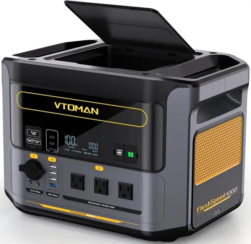 Vista 14 de VTOMAN FlashSpeed 300 Estación de energía portátil, batería LiFePO4 de 300 W 230 Wh con 3000 ciclos de vida, carga rápida PD USB-C de 100 W, 6