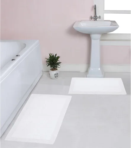Vista 50 de Home Weavers Luxury Collection 100% Cotton Reversible Bathroom Rugs Set, Washable Rug, Soft Cotton Extra Soft and Absorbent Bath Rug, Kitchen Mat, 2