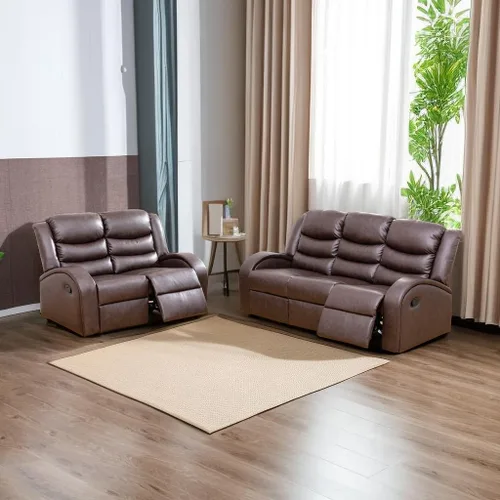 Vista 19 de A Ainehome Sofá reclinable de lujo, juego de muebles de sala de estar, sofá reclinable para caravana, sofá biplaza reclinable, para sala de estar