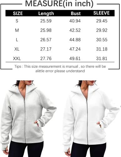 Vista 7 de Trendy Queen Sudaderas con capucha y cremallera para mujer, sudaderas de forro polar, sudaderas con bolsillos, ropa de invierno Y2K