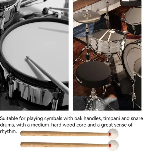 Vista 5 de Palillo de percusión de 4.57 pulgadas de longitud, mazos de tambor y percusión para xilófono, carillón, bloque de madera, glockenspiel y campanas