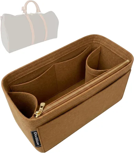 Vista 15 de Divitize Organizador de bolso premium compatible con LV Keepall 25/35/45/50/55/60, hecho a mano, ajuste perfecto, cómodo y resistente, fieltro