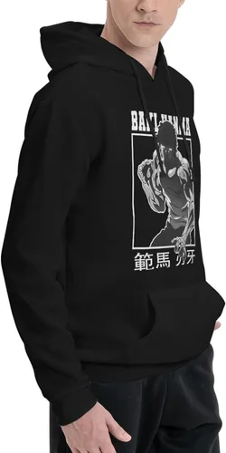 Vista 2 de Anime Baki The Grappler Baki Hanma - Sudadera con capucha para hombre con bolsillos