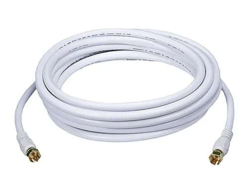 Vista 20 de Monoprice RG6 Quad Shield CL2 - Cable coaxial con conector tipo F para televisión, 1.5 pies