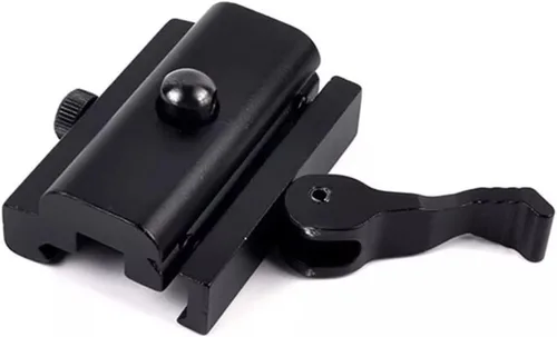 Vista 4 de Adaptador QD compatible con riel Picatinny con un bloqueo de leva para un fácil desmontaje de bípodes.