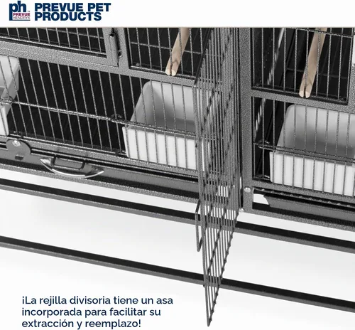 Vista 5 de Prevue Pet Products Deluxe Divided Breeder Cage - Black