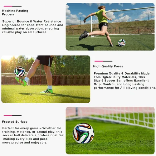 Vista 3 de Copa del Mundo 2014 - Balón de fútbol tamaño 5 – Réplica de partido final, fútbol premium ideal para aficionados, coleccionistas