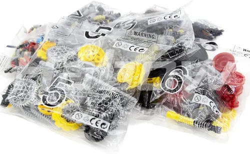 Vista 6 de Habow 852pcs Technic-Parts Gears-Axle-Pin-Connector Compatible con Lego-Technic, Ruedas Amortiguadoras, Articulaciones de Marco de Enlace de Cadena