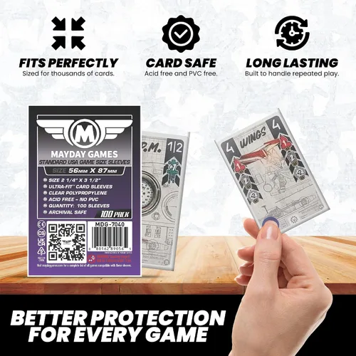 Vista 6 de Mayday Games Fundas para tarjetas USA de 2.205 x 3.425 in, 40 micras