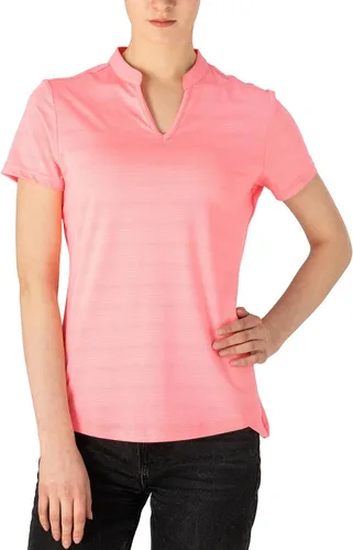 Vista 27 de Gopune Polo de golf con cuello en V para mujer, sin cuello, manga corta, ligera, de secado rápido, camisetas de tenis para correr