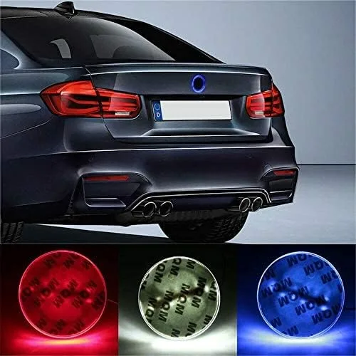 Vista 5 de MACHSWON Adhesivo de luz para auto - Lámpara LED de emblema de 82mm compatible con bombillas de luz blancas para BMW