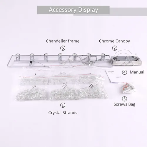 Vista 6 de Candelabro rectangular de cristal con forma de gota de lluvia, lámpara colgante moderna para colgar sobre la mesa para comedor, restaurantes, isla