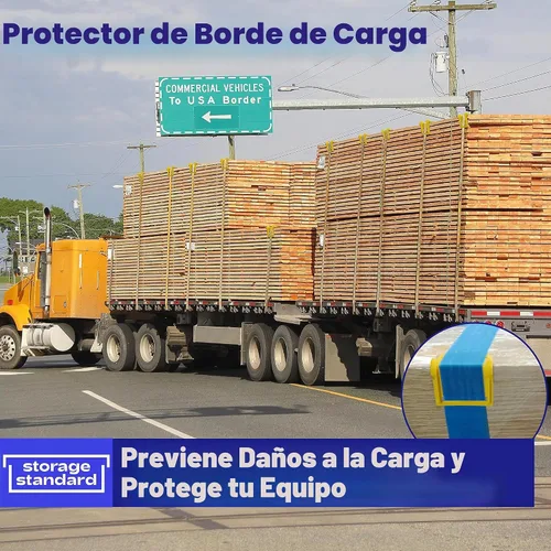 Vista 8 de Paquete de 24 Protectores de Esquina de Borde con Estuche de Transporte para Envío de Carga de Camión de Plataforma - Protectores de Plástico