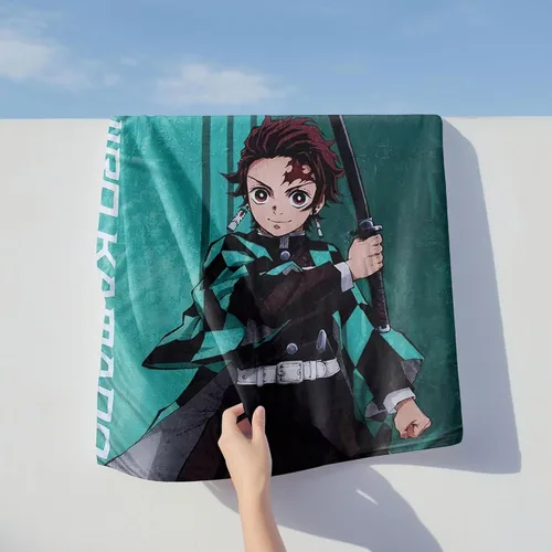 Vista 2 de Surreal Entertainment Demon Slayer Tanjiro - Manta para Sofá de Forro Polar de 45 x 60 Pulgadas