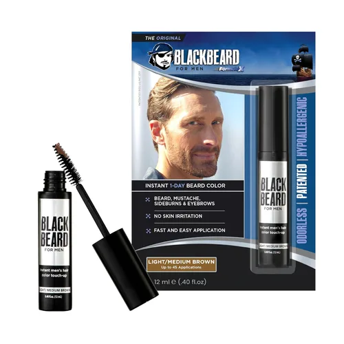 Vista 16 de Barbanegra para hombre, color de barba instantánea, negro, 1 paquete 1-Day Temporary Facial Hair Tint, Beard, Mustache, Eyebrow, Sideburns