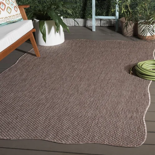 Vista 111 de SAFAVIEH Alfombra Lavable para Exteriores Colección Courtyard - 2'3" x 5', Azul Aqua y Gris, No Desprende Pelusa y Fácil Limpieza, Ideal para Patio