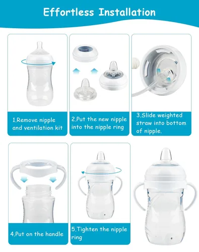 Vista 3 de Kit de Conversión de Vaso Entrenador Suave para Biberón Natural de Bebé Philips Avent, Kit de Transición para Niños Pequeños con Tetina de Vaso