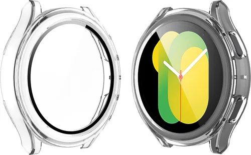 Vista 11 de Langboom Funda rígida negra compatible con Samsung Galaxy Watch 5 Galaxy Watch 4 de 1.575 pulgadas (1.575 in) con protector de pantalla, protector