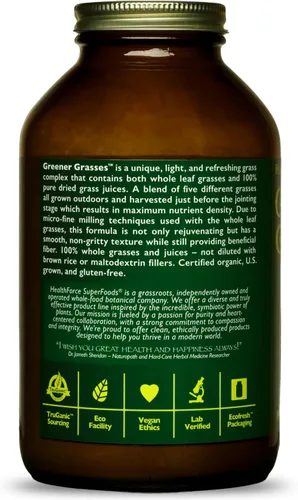 Vista 3 de HEALTHFORCE SUPERFOODS Hierbas más verdes - Polvo de 10 onzas