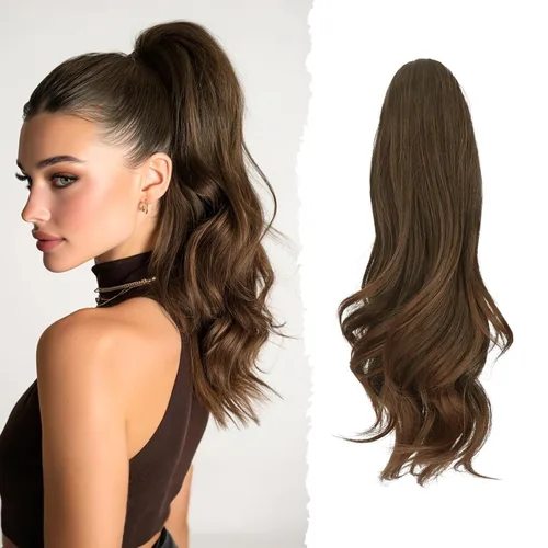 Vista 30 de SOFEIYAN Extensión de Cola de Caballo de 13" Larga y Rizada con Clip en Garra, Extensión de Cabello Sintético de Aspecto Natural para Mujeres