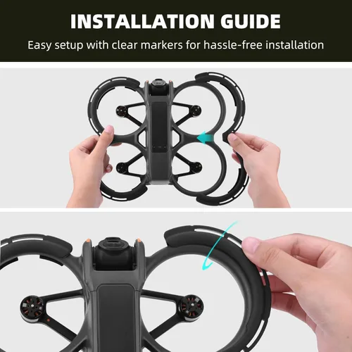 Vista 9 de BRDRC Avata 2 accesorios protectores de parachoques, protector de hélice protector de cardán protector de anillo anticolisión para DJI Avata 2 Fly